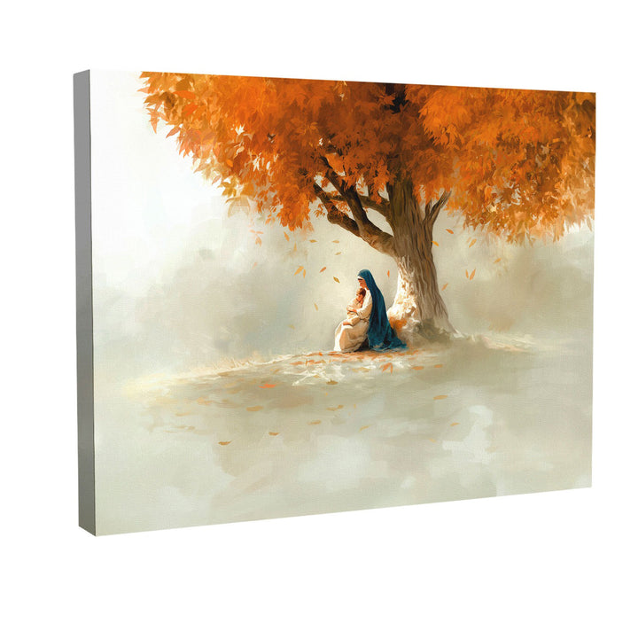 The Welcome of Mary – Minimalist Catholic Canvas Art