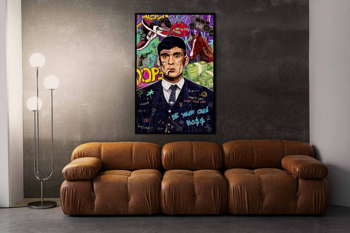 Thomas Shelby Street Art Canvas Print Inspirational Quotes Peaky Blinders Inspired