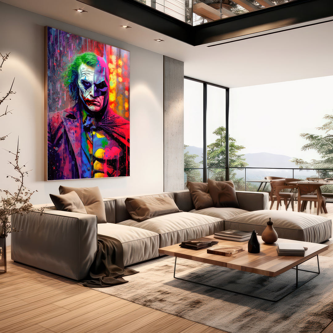 Bat vs Joker Graffiti Poster