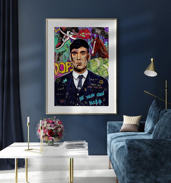 Thomas Shelby Street Art Canvas Print Inspirational Quotes Peaky Blinders Inspired